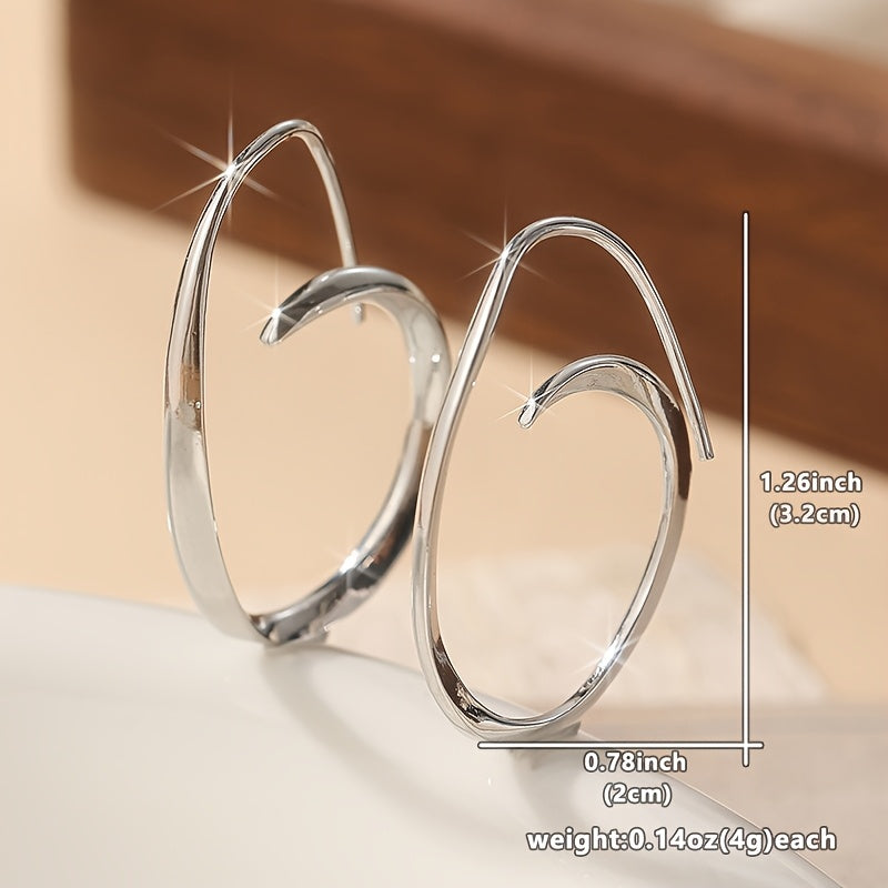 Vintage Minimalist Twisted Hoop Earrings