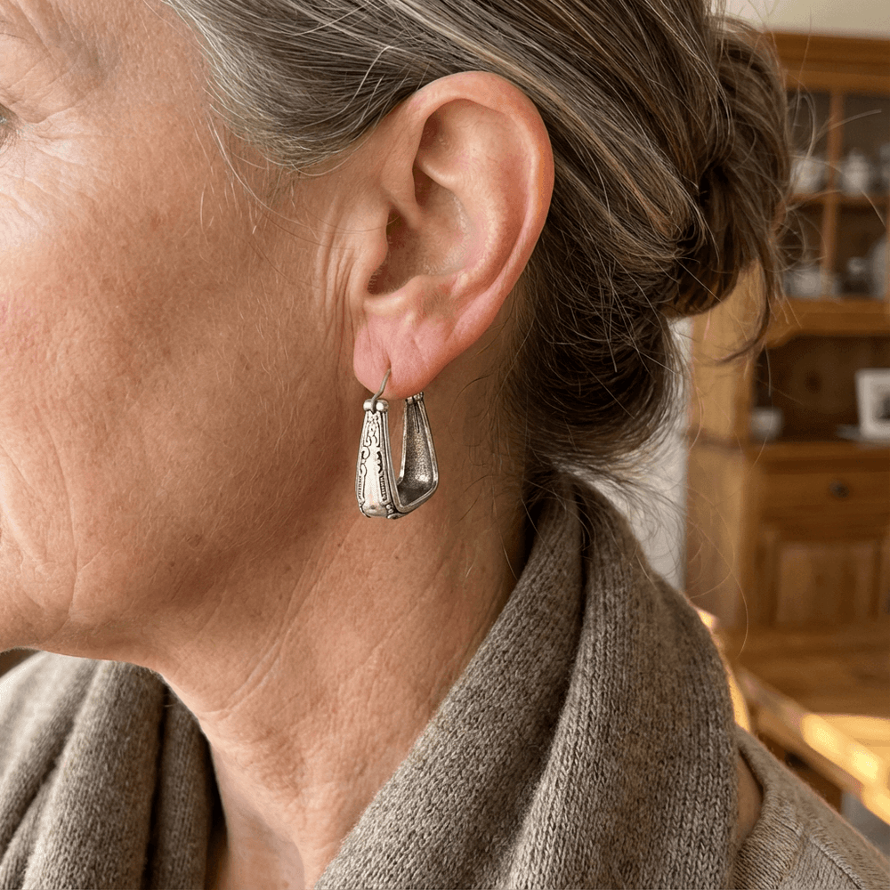 Ethnic Boho Style Geometric Vintage Hoop Earrings