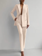 Conjunto de blazer e calças de cintura subida Sofia