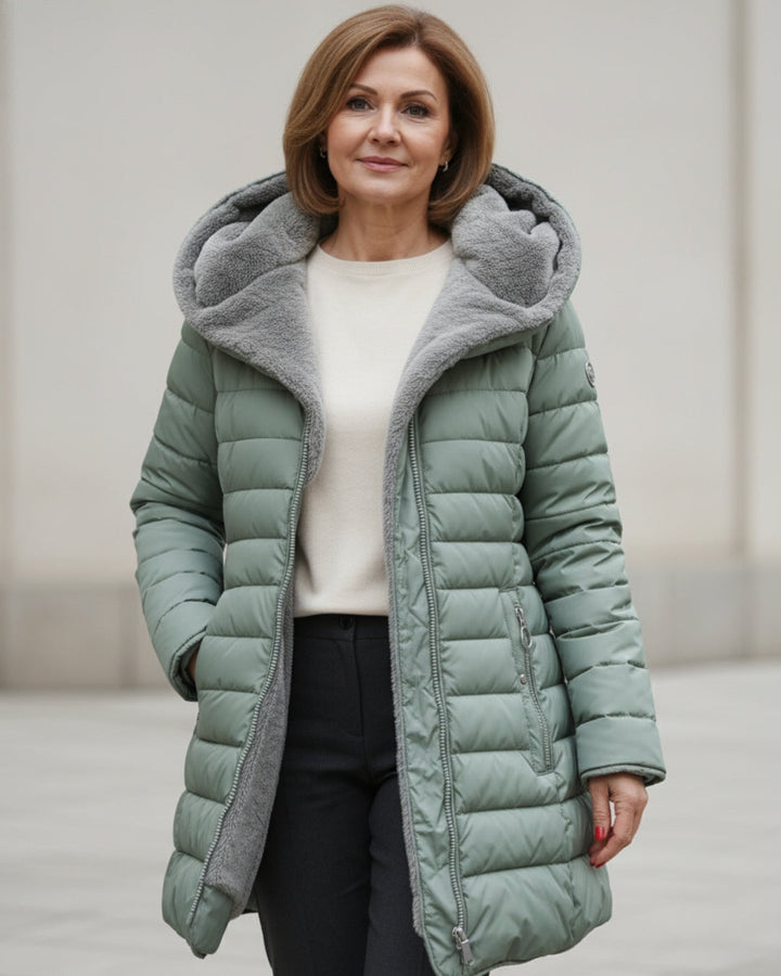 Marelle | Abrigo Acolchado Forrado de Forro Polar