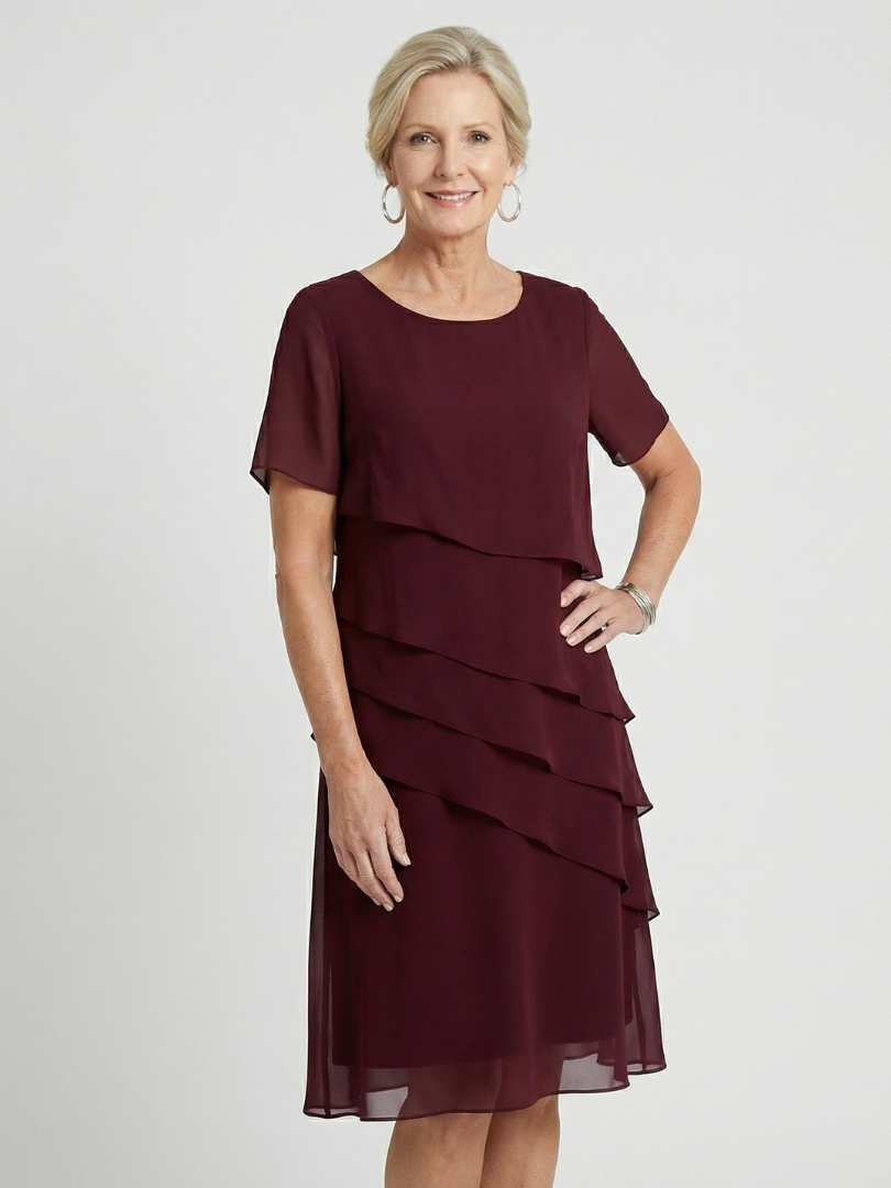 Orson | Vestido com Contorno Suave e Comprimento até o Joelho