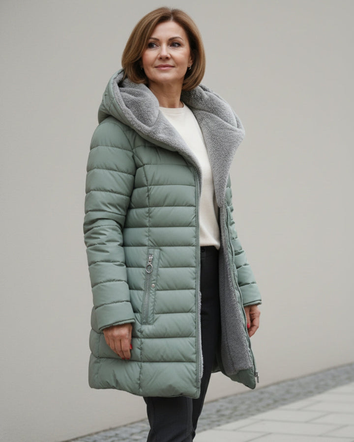 Marelle | Abrigo Acolchado Forrado de Forro Polar