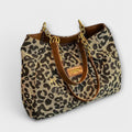 Olivia - Bolso de lona con estampado de leopardo
