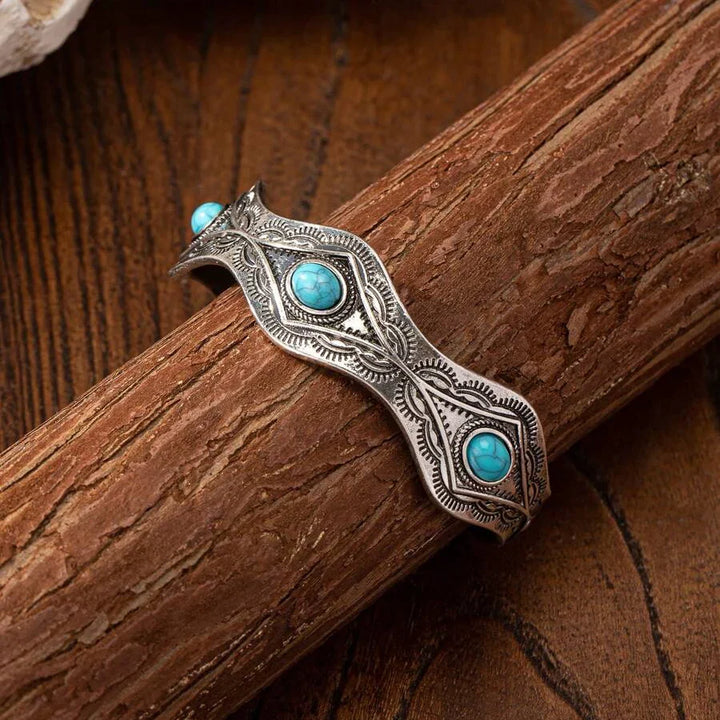Western Style Turquoise Concho Cuff Bangle Bracelet