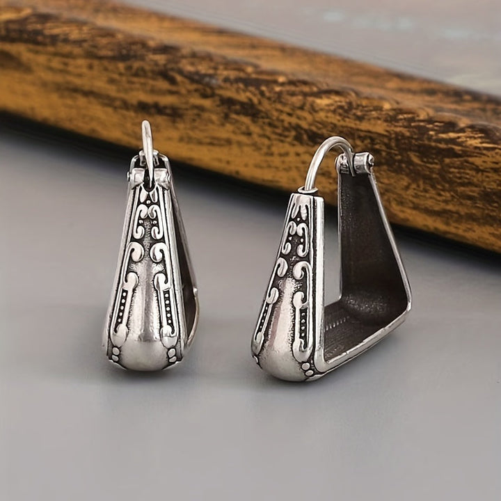 Ethnic Boho Style Geometric Vintage Hoop Earrings