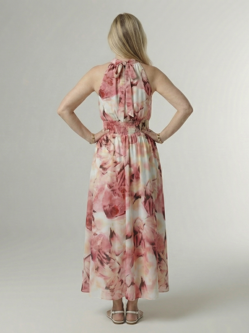 Sylin | Vestido midi con halter fruncido