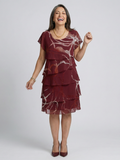 Alani | Vestido pelo joelho com padrão abstrato harmonioso