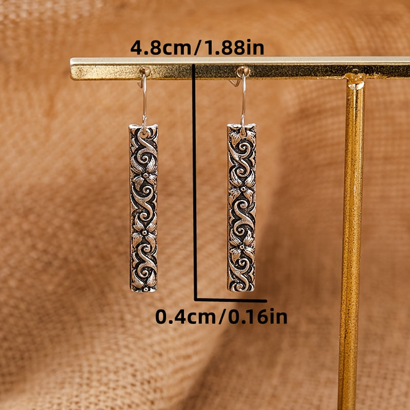 Vintage Boho Bar Pendant Earrings