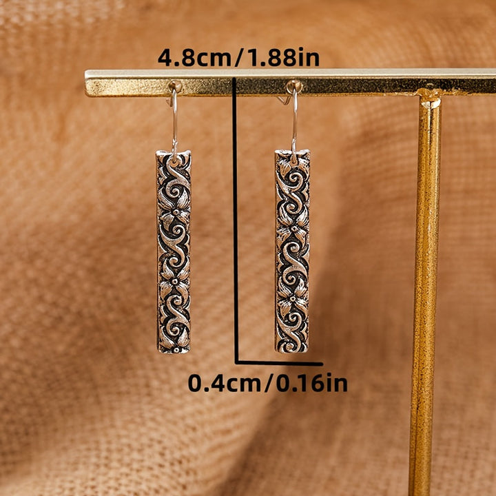 Vintage Boho Bar Pendant Earrings