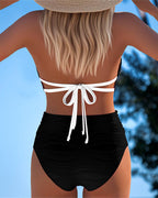 Rosa - Elegante conjunto de bikini con soporte