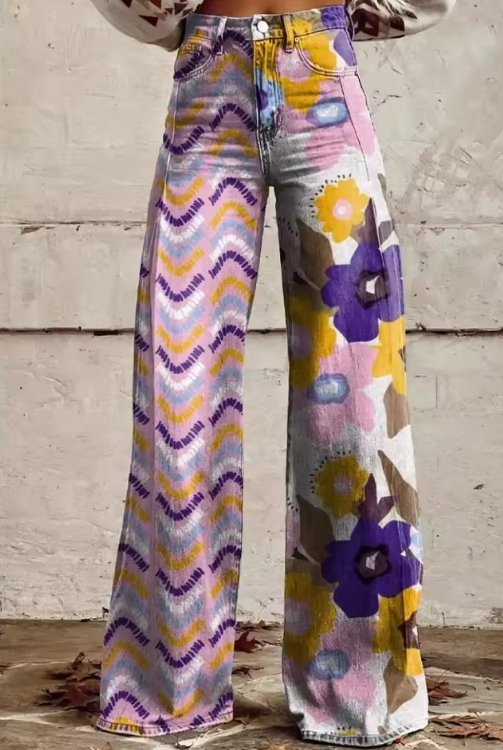 Isadora - Calças boho com flores