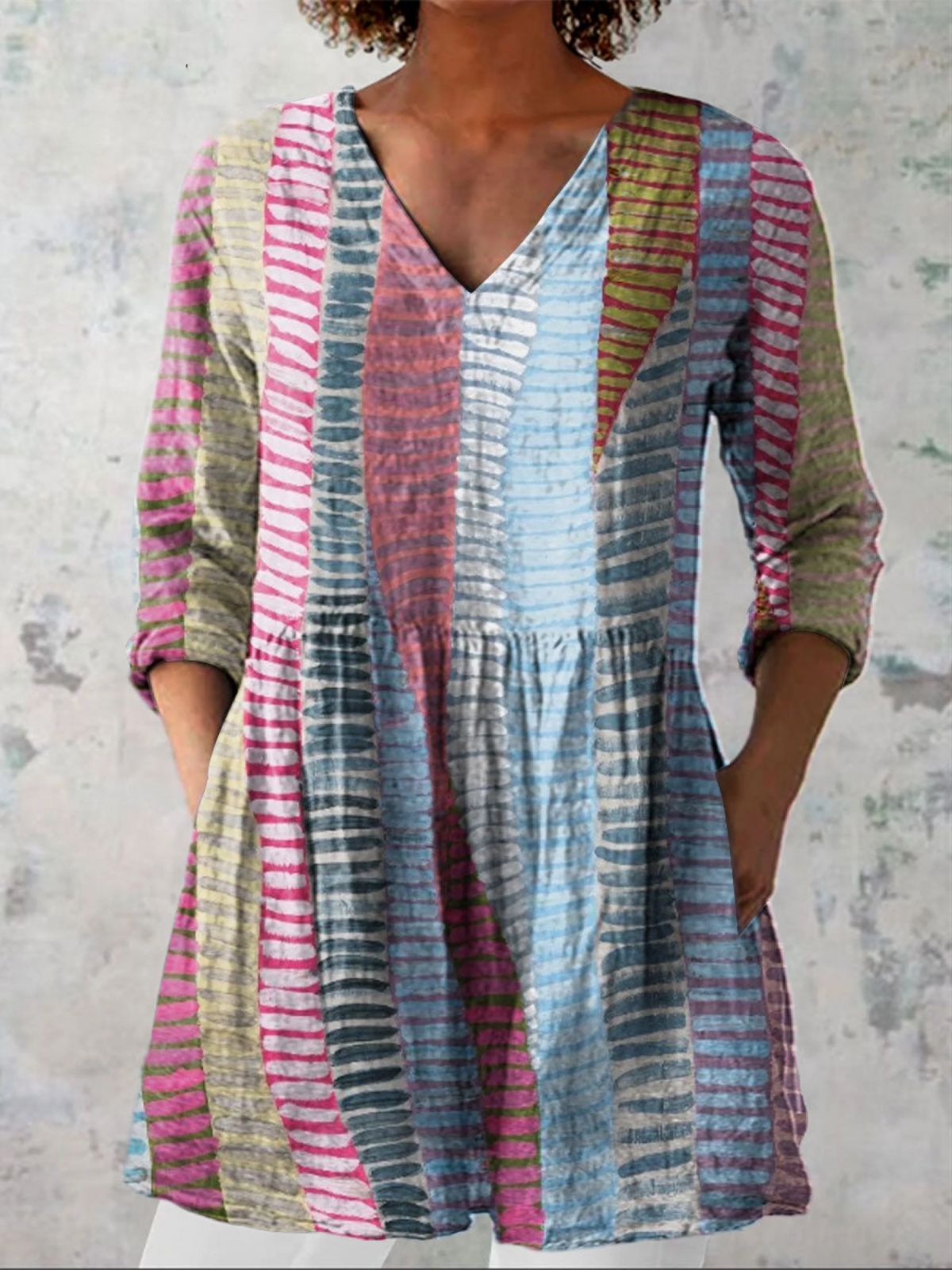 Anais | Blusa longa com decote em V