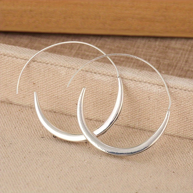 Handcrafted Retro Boho Copper Hoop Earrings