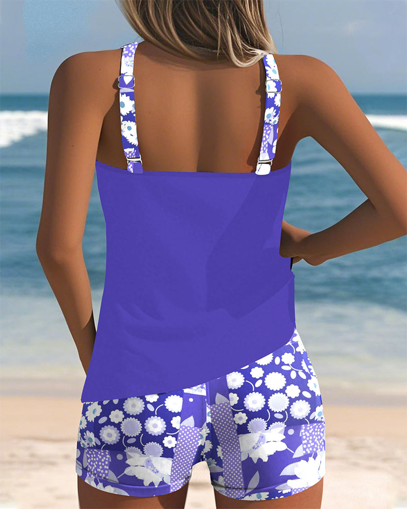 Sabrina | Traje de baño floral de dos piezas con ajuste cómodo para la playa