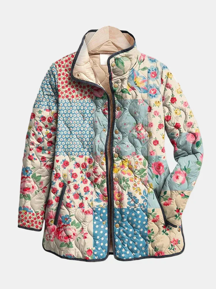 Liora | Encantadora chaqueta acolchada con estampado floral