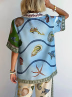 Marina Deep Sea Floral Print Set