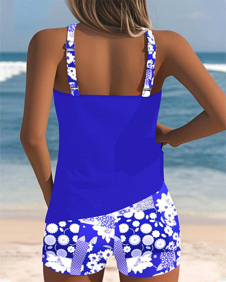 Sabrina | Traje de baño floral de dos piezas con ajuste cómodo para la playa