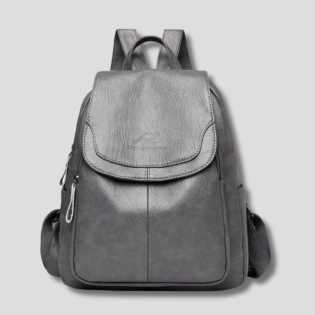 Nora | Women Embossed Leather Backpack With Concealed Zip