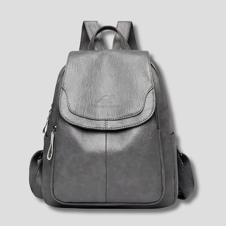 Nora | Women Embossed Leather Backpack With Concealed Zip