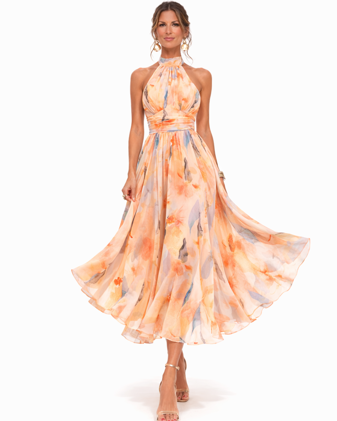 Aurora | Vestido com decote halter