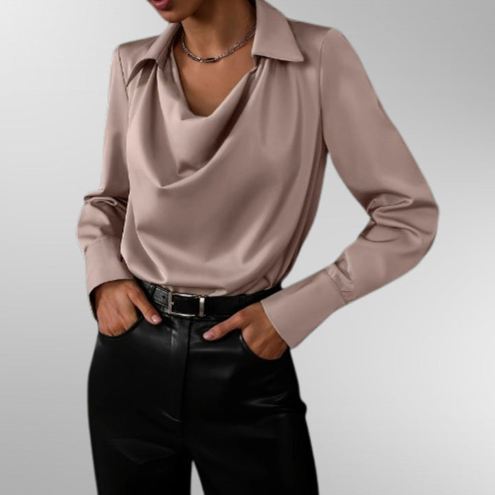 Violet™ | Blusa elegante de satén