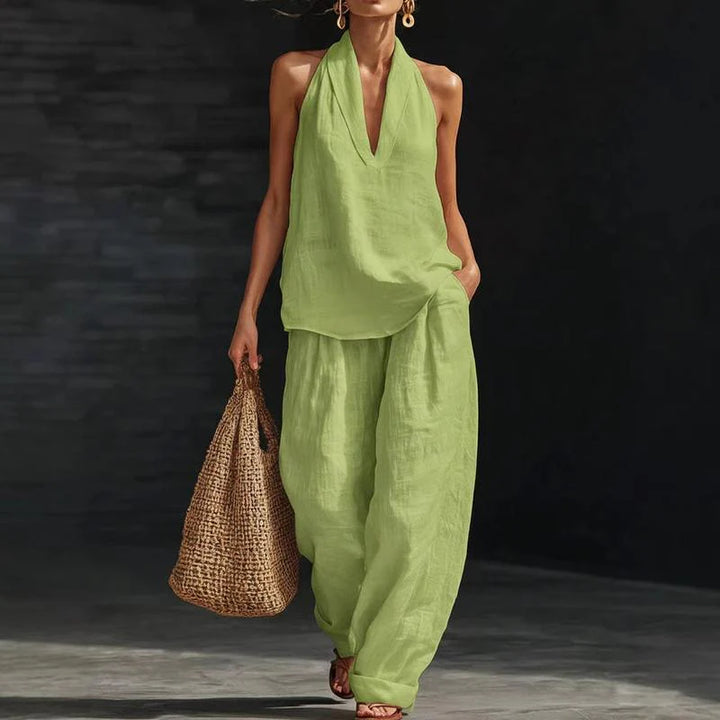 Zoë™ Sleeveless Set with Wide Pants
