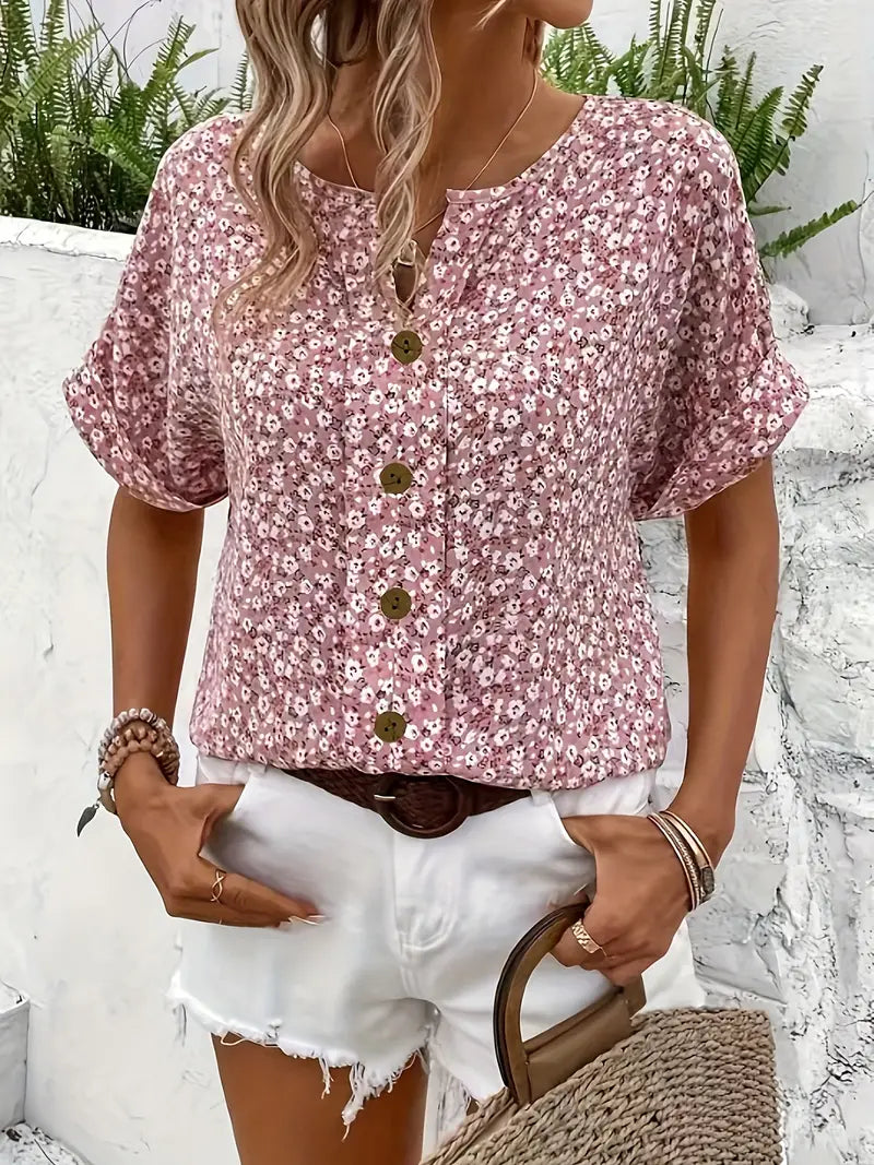 Verna™ | Blusa con estampado floral elegante