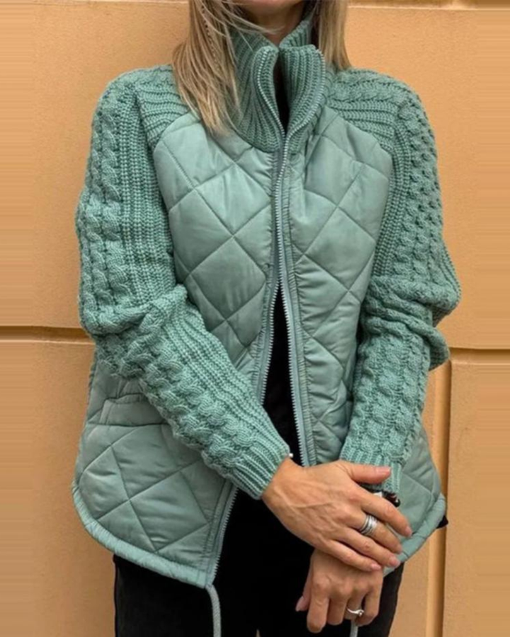 Victoria | Casual Gebreide Fleece Jas