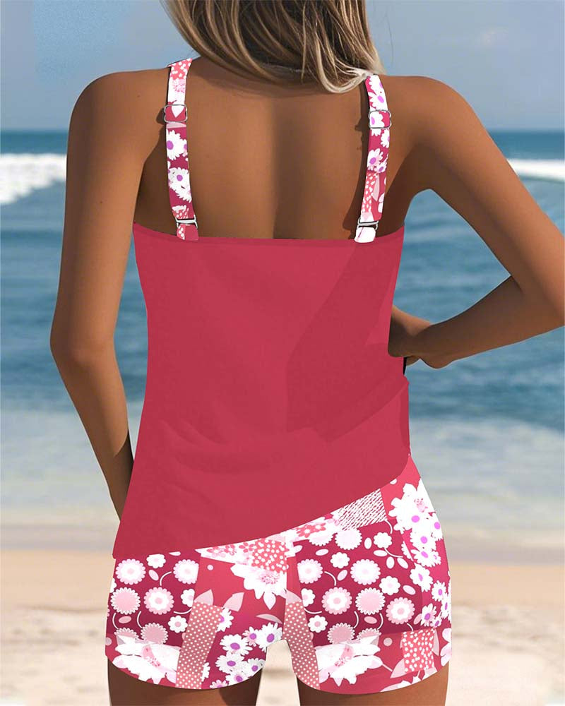Sabrina | Traje de baño floral de dos piezas con ajuste cómodo para la playa