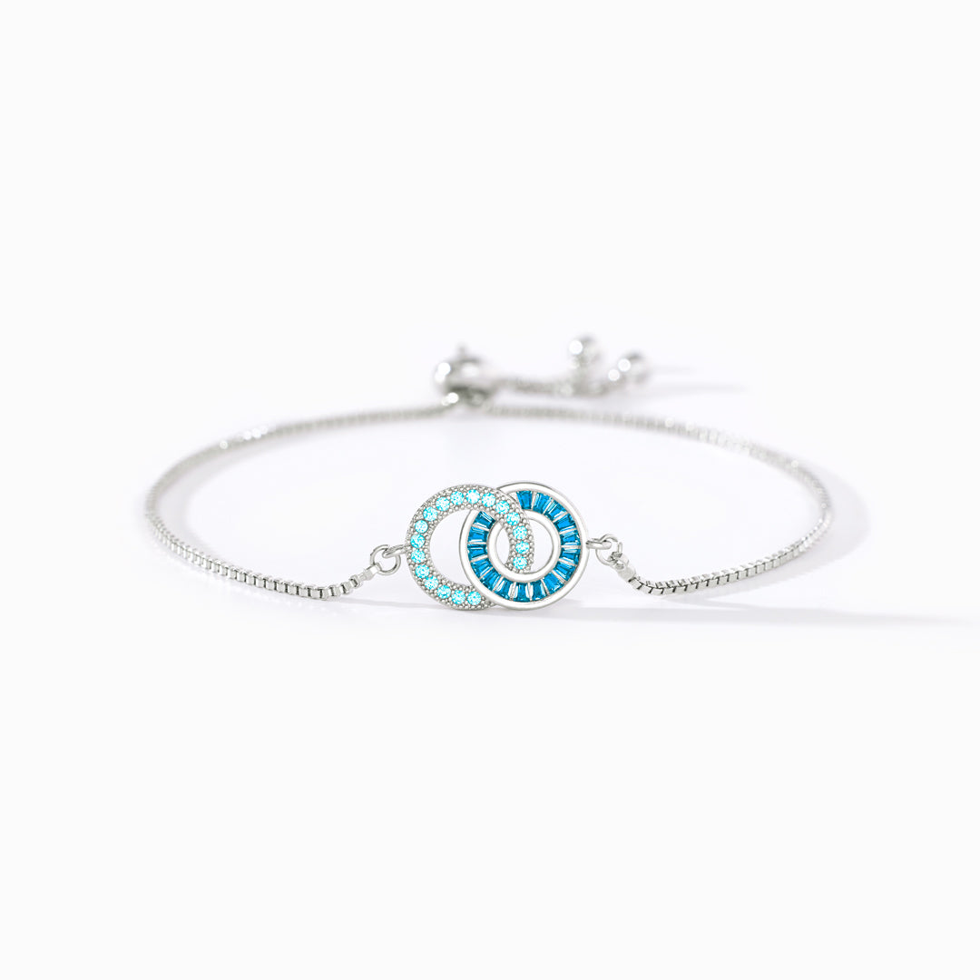 Mother & Daughter Eternal Bond Linking Circles Bracelet