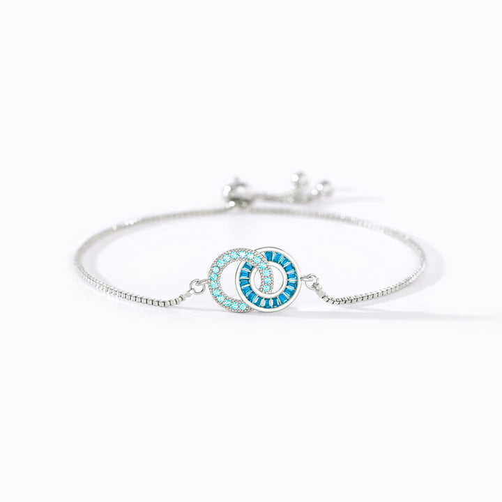 Mother & Daughter Eternal Bond Linking Circles Bracelet