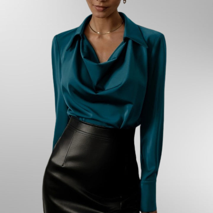 Violet™ | Blusa elegante de satén