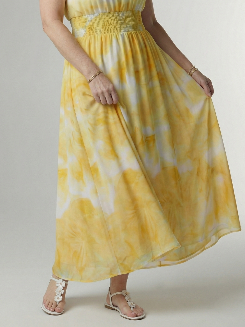 Sylin | Vestido midi con halter fruncido