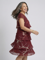 Alani | Vestido pelo joelho com padrão abstrato harmonioso