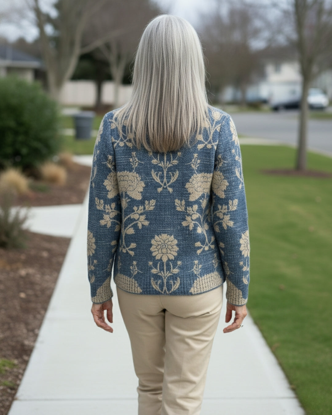 Evelyn™ | Suéter elegante de cuello alto con flores