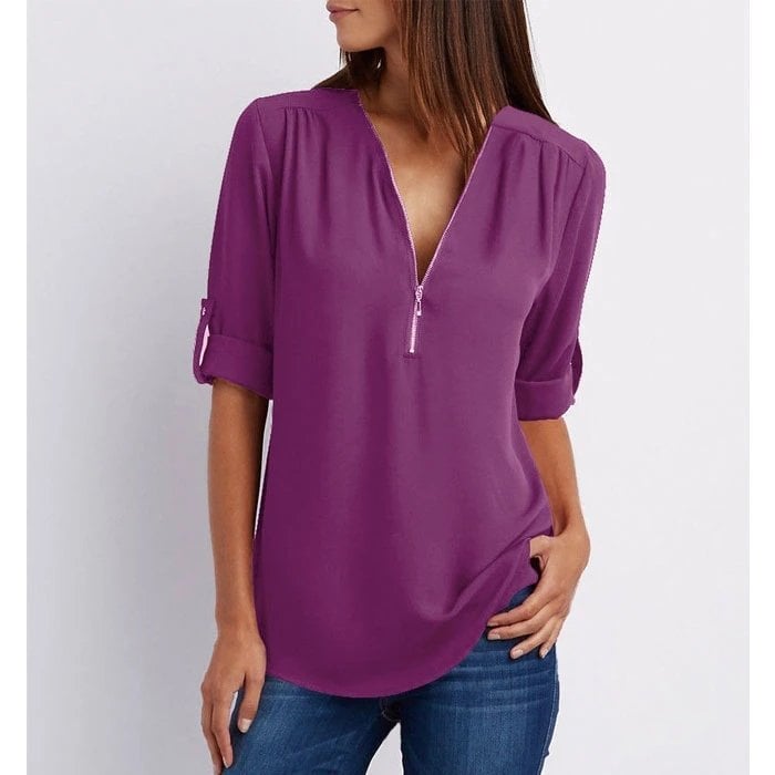 Gwen | Blusa chic con cremallera