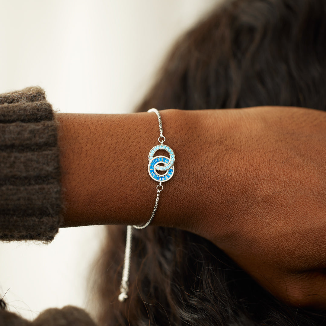 Mother & Daughter Eternal Bond Linking Circles Bracelet