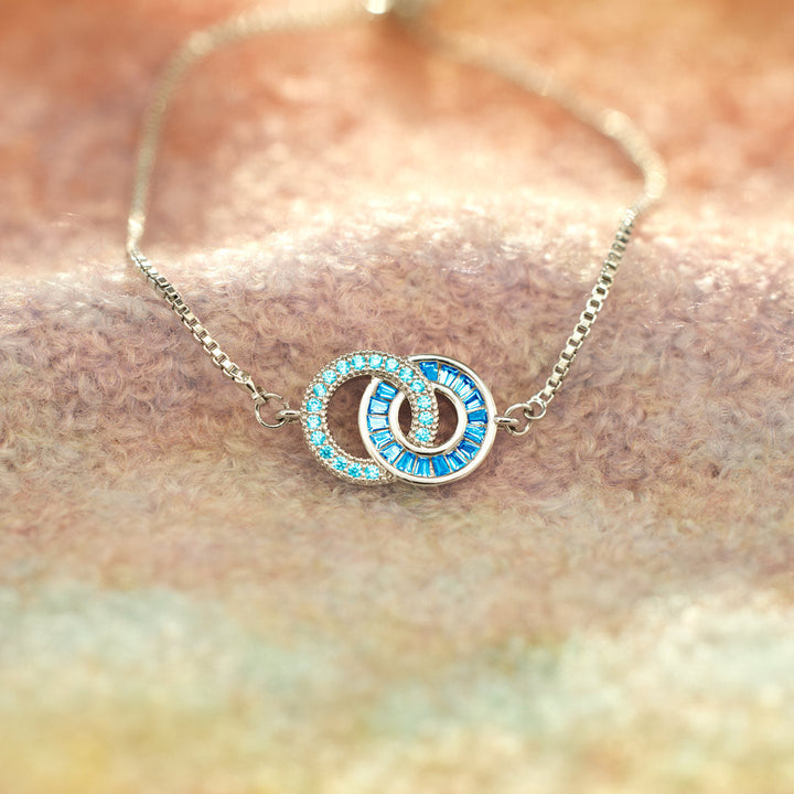 Mother & Daughter Eternal Bond Linking Circles Bracelet
