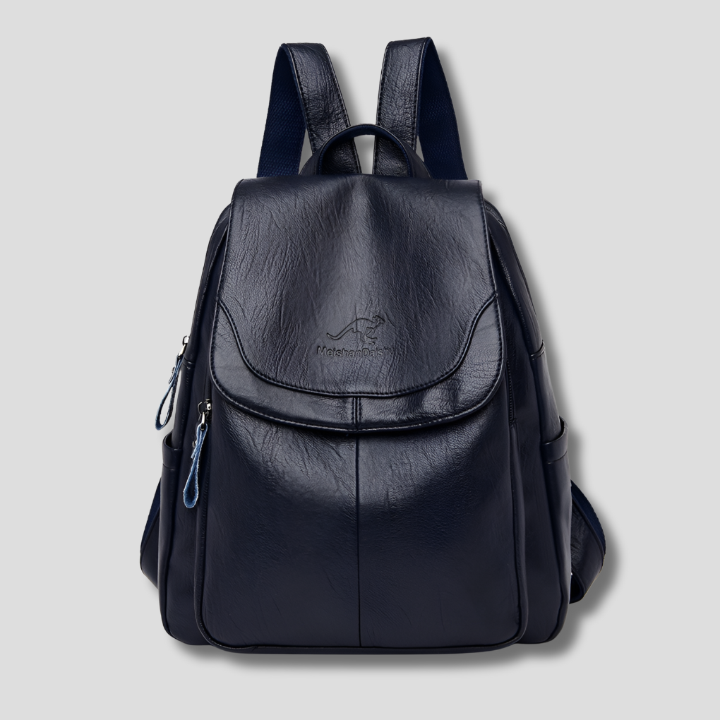 Nora | Women Embossed Leather Backpack With Concealed Zip