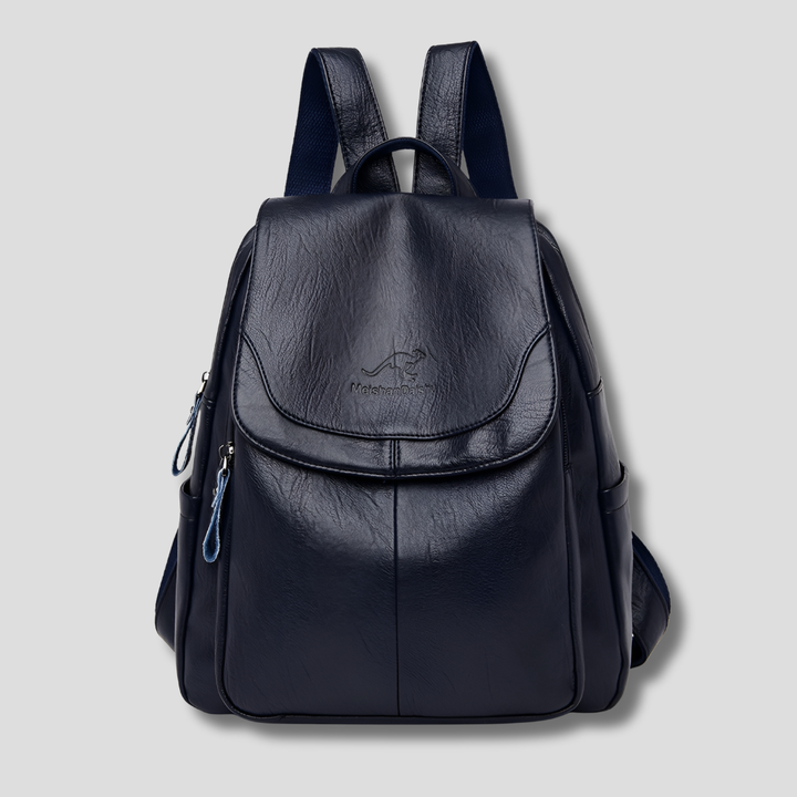 Nora | Women Embossed Leather Backpack With Concealed Zip