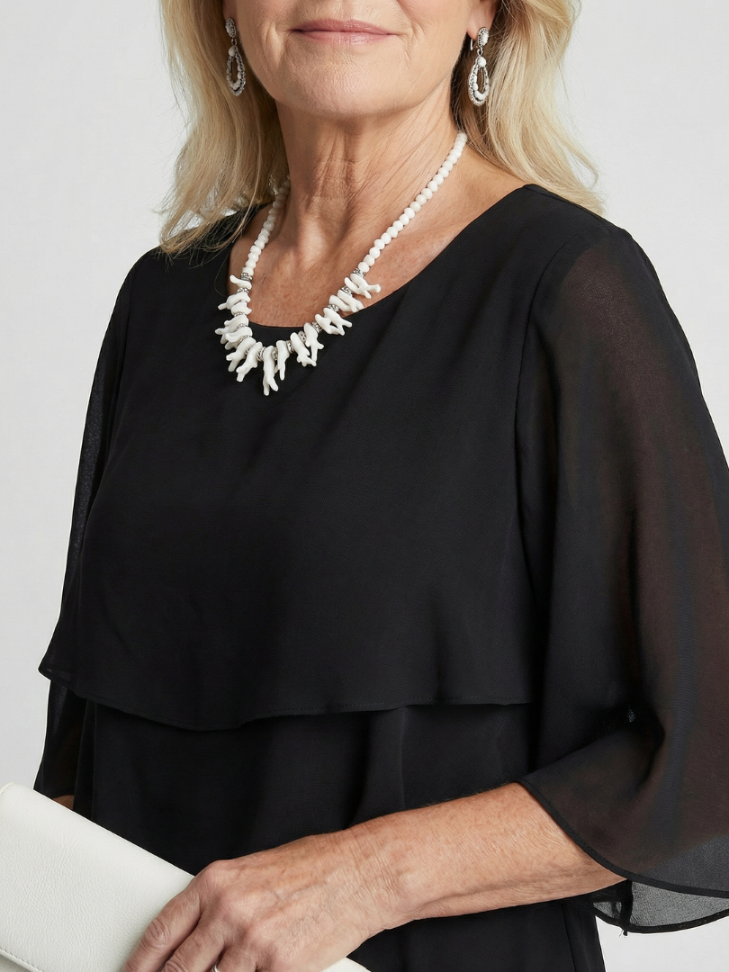 Brent | Vestido midi con capas y volantes