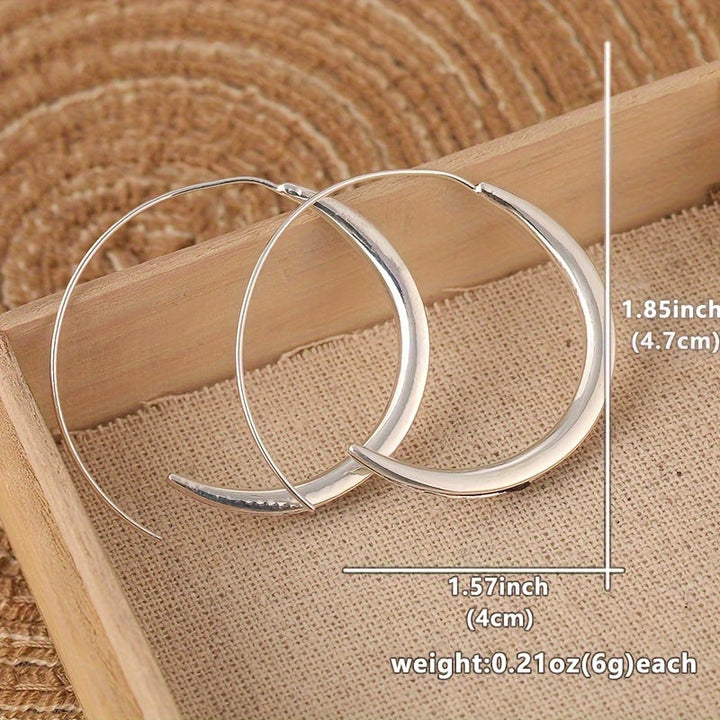 Handcrafted Retro Boho Copper Hoop Earrings