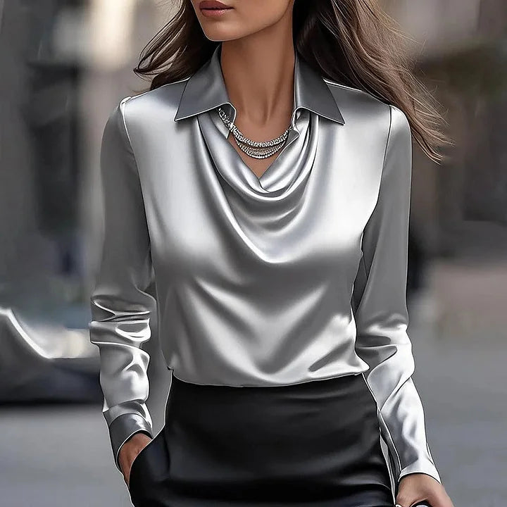 Glyn - Blusa elegante de satén