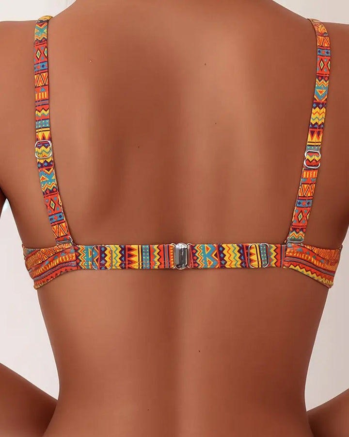 Rose - Conjunto de bikini de cintura alta