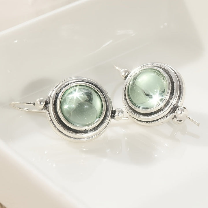 Bohemian Handmade Green Cubic Zirconia Dangle Earring