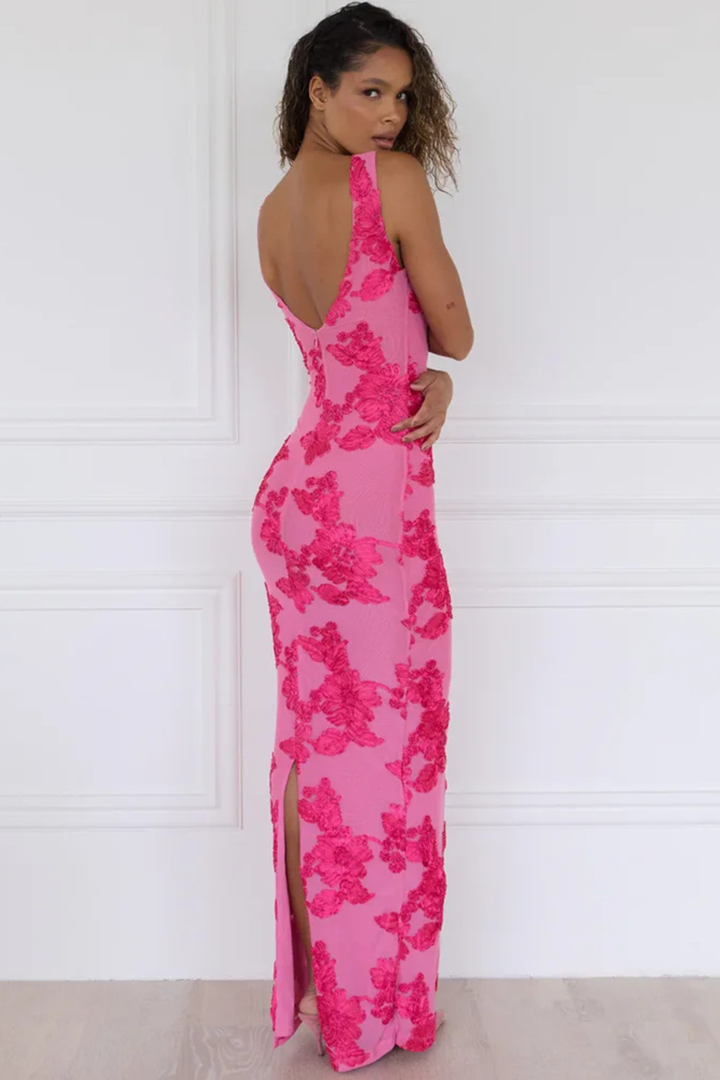 Amara | Vestido maxi elegante en rosa
