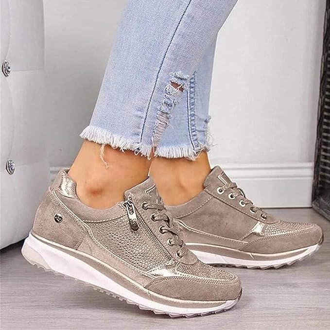Gabri | Women Zip Up Contoured Sneakers