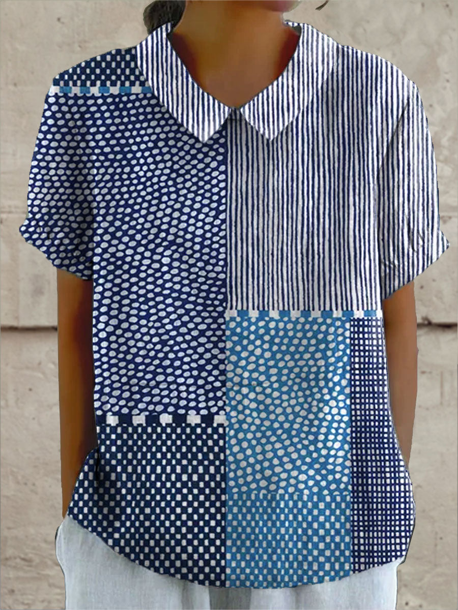 Allie | Camisa con estampado de patchwork