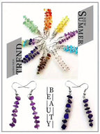 Boho Colorful Natural Gemstone Drop Earrings