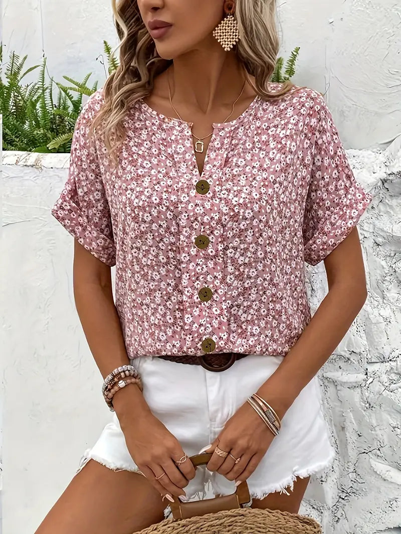 Verna™ | Blusa con estampado floral elegante